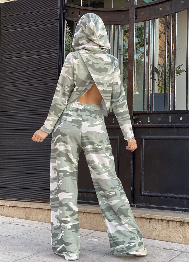 army σετ φούτερ φόρμες με άνοιγμα στην πλάτη - Parizianista.gr