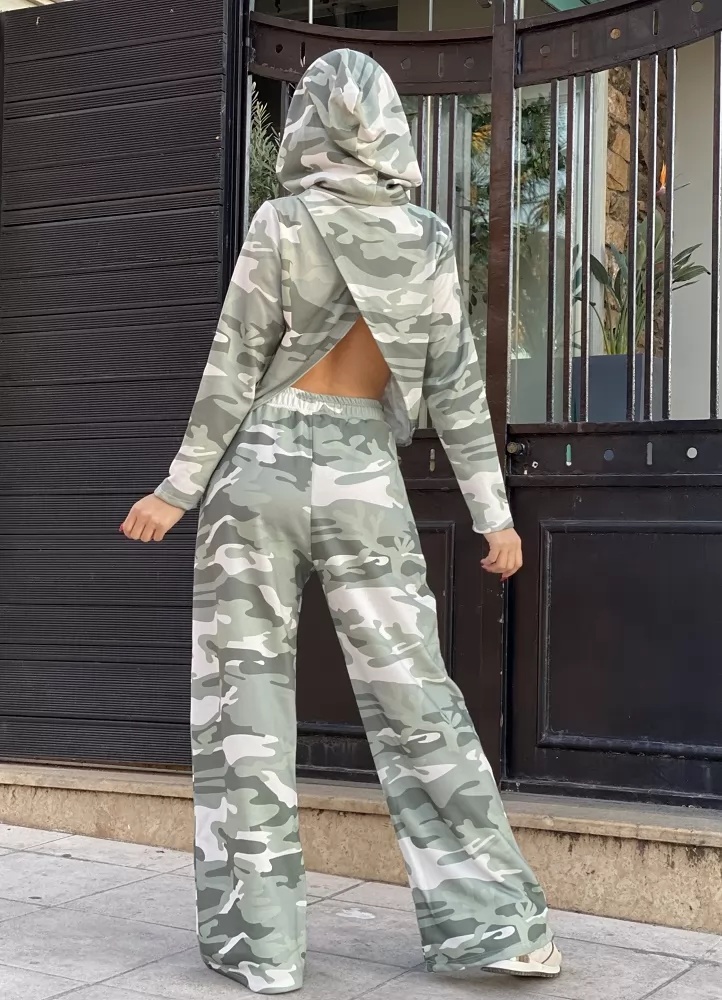 army σετ φούτερ φόρμες με άνοιγμα στην πλάτη - Parizianista.gr
