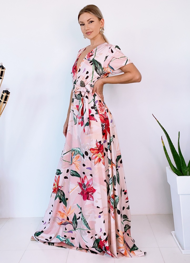 floral maxi φόρεμα αέρινο - Parizianista.gr