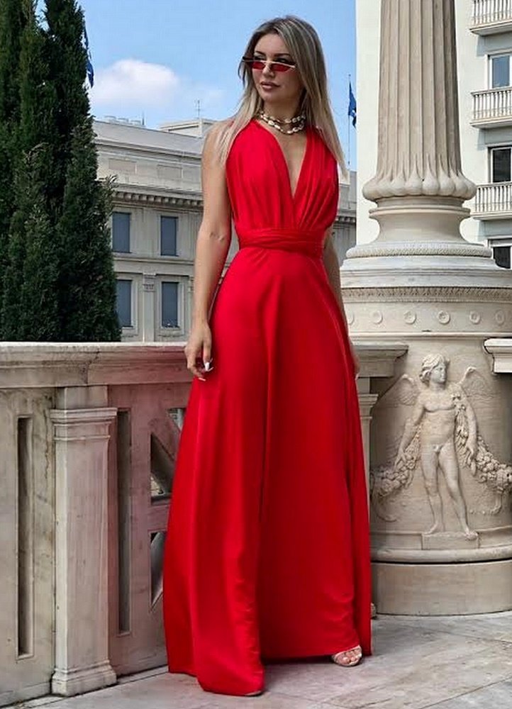 maxi αέρινο πολυμορφικό φόρεμα - Parizianista.gr