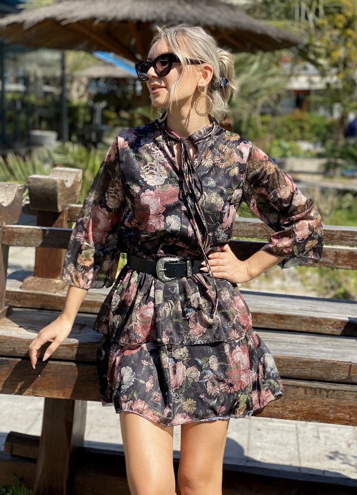 mini floral φόρεμα - Parizianista.gr