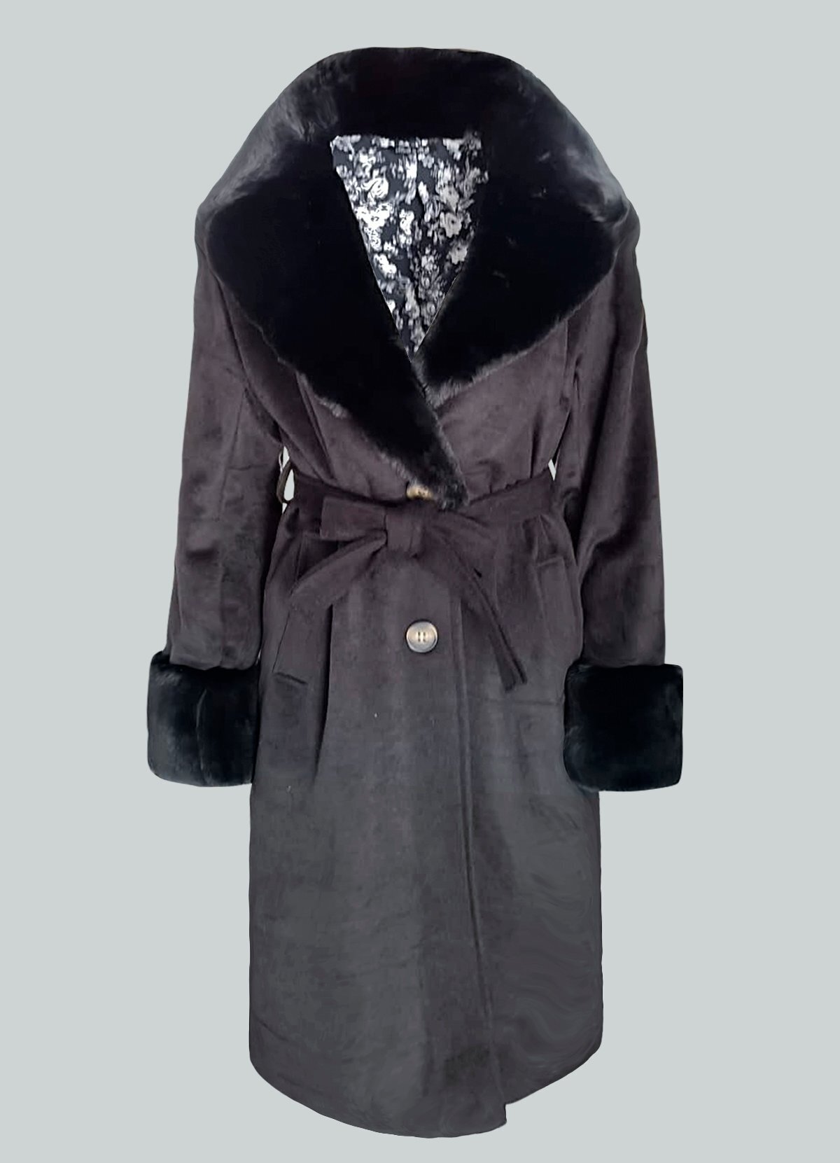 oversize παλτό με γούνα στο γιακά & τα μανίκια F/W 2022/23 - Parizianista.gr