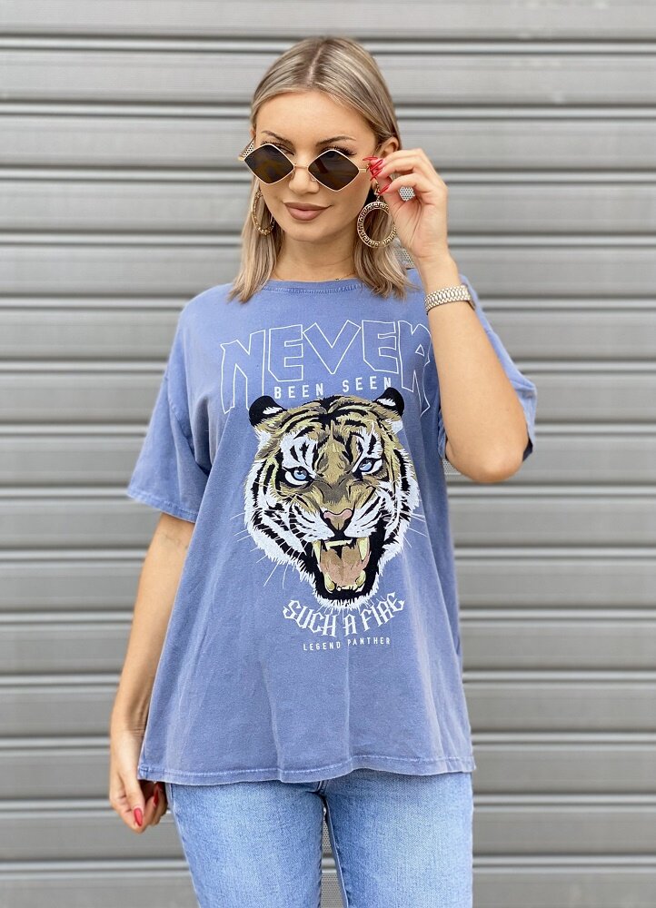 t-shirt με στάμπα ''tiger'' - Parizianista.gr