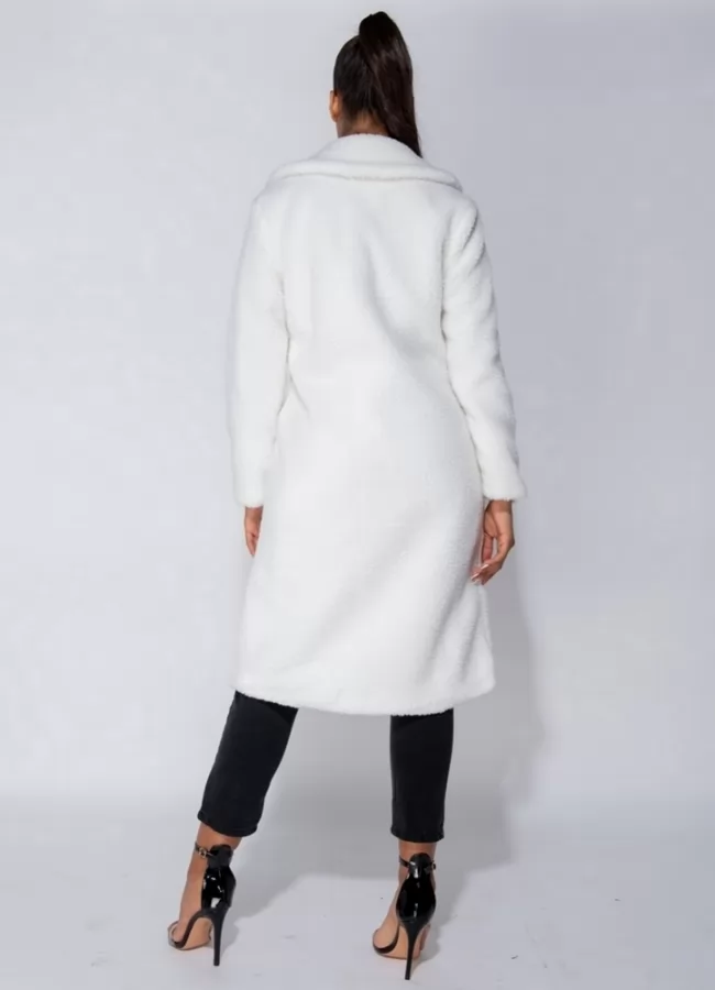 γούνινο παλτό μακρύ με κουμπιά - Parizianista.gr