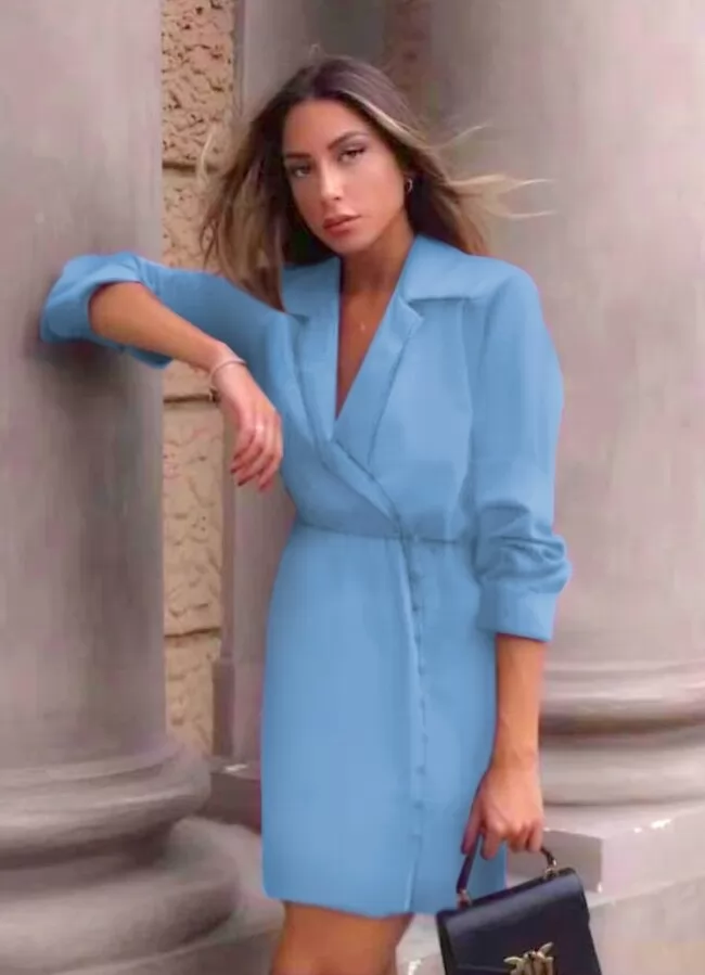 mini φόρεμα με διακοσμητικά κουμπιά - Parizianista.gr