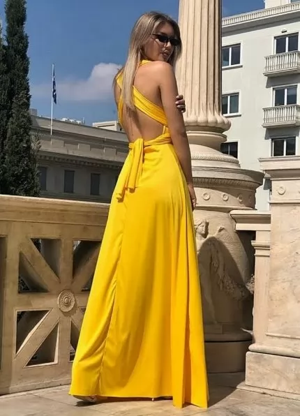 maxi αέρινο πολυμορφικό φόρεμα - Parizianista.gr